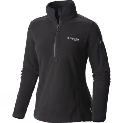 Fleece Columbia Titan Pass 1.0 Half Zip Mujer - Negras - Chile ARN357169